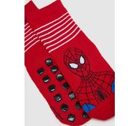 MARVEL, Calcetines De Niño Antideslizantes Rojos De Mezcla De Algodón, Niño, Rojo Geranio, Talla: 31/33