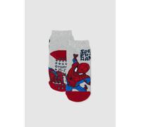 MARVEL, Calcetines Multicolor Para Niños Regular Fit De Mezcla De Algodón Con Estampado, Niño, Gris/rojo, Talla: 25/27