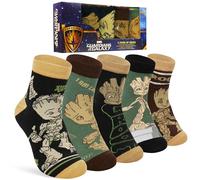 Marvel Calcetines Tobilleros Hombre Talla 40-45, Pack De 5 Transpirables, Regalo Para Fans De Superhéroes (Verde Groot)