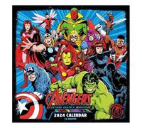 Marvel - Calendario 2024 de Los Vengadores de Marvel, 30 cm x 30 cm, regalo para niños y mujeres, producto oficial