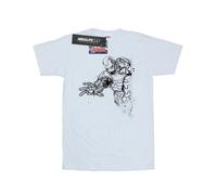 Marvel Camiseta Avengers de Iron Man Dibujo Monocromático para Hombre (BI6040)