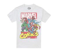 Marvel Call out Camiseta, Blanco (White White), M para Hombre