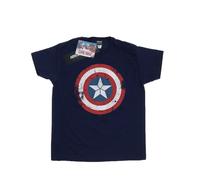 Marvel Camiseta Civil War de Capitán América Escudo Efecto Envejecido (BI15003)