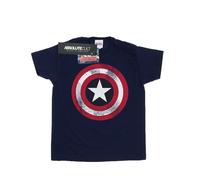Marvel Camiseta de Capitán América Escudo Efecto Envejecido para (BI6132)