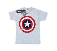 Marvel - Camiseta de Capitán América Escudo Efecto Envejecido para Hombre