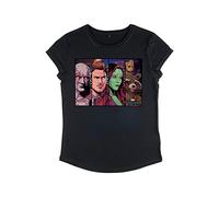 Marvel Camiseta de Manga Corta para Mujer, diseño de Guardians of The Galaxy 2, Negro, M