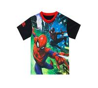 Marvel Camiseta de Manga Corta para niños El Hombre Araña Multicolor 8-9 Años