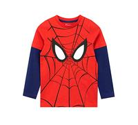 Marvel Camiseta de Manga Larga para niños Spiderman Rojo 5-6 Años