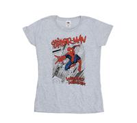 Marvel Camiseta de Spiderman Ciudad de Algodón para Mujer (BI39794)