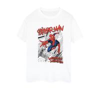 Marvel Camiseta de Spiderman Ciudad de Algodón para Mujer (BI43956)