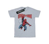 Marvel - Camiseta de Spiderman Salto de Algodón para Mujer