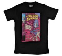 Marvel Camiseta Galactus & Plata Surfer Nuevo Oficial Hombre Negro, Negro, M