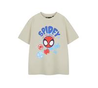 Marvel Camiseta gráfica Beige de Spiderman y Sus increíbles Amigos para niño de Manga Corta Spidey al Rescate | Ropa Infantil de superhéroes