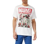 Marvel Camiseta Heroes Comics para Hombre, Blanca, Talla M UK