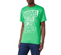 Marvel Camiseta Hulk Lift Hombre, Color Verde (Verde irlandés, Gris), Talla X (Talla XL)