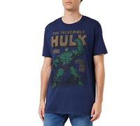 Marvel Camiseta Hulk Rage Hombre, Azul (Azul Marino), Talla M UK
