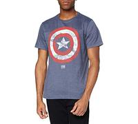 MARVEL Camiseta Manga Corta Captain America Shield Azul Grisáceo 2XL