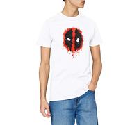 MARVEL Camiseta Manga Corta Deadpool Paint Logo Blanco S