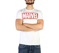 MARVEL Camiseta Manga Corta, para Hombre, Blanco 2XL