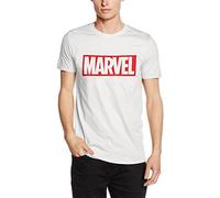 MARVEL Camiseta Manga Corta, para Hombre, Blanco M