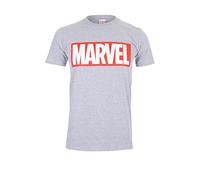 MARVEL Camiseta Manga Corta, para Hombre, Gris S
