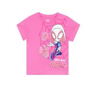 Marvel Camiseta Niña Spidey Y Sus Amigos | Spiderman Camiseta |Rosa 7-8 años
