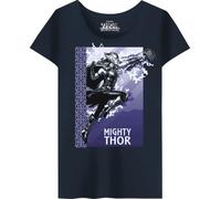 Marvel Wotlatmts009 Camiseta, Azul Marino, S para Mujer