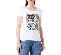 Marvel - Camiseta para Mujer, Blanco, L