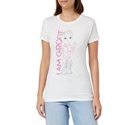 Marvel Woiamgmts001 Camiseta, Blanco, S para Mujer