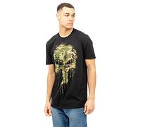 Marvel Camiseta Punisher Skull Camo Hombre, Negra, Talla XL, Reino Unido