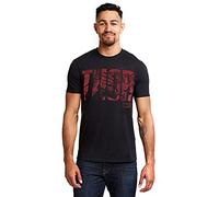 Marvel Thor Text Camiseta, Negro (Black Blk), Large (Talla del Fabricante: Large) para Hombre