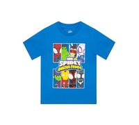Marvel Camisetas Niño Spidey and His Amazing Friends | Camiseta Niño Manga Corta | Spiderman Ropa para Niño | Azul 7-8 años