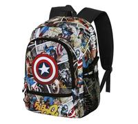 Marvel Capitán América Comic-Mochila Fight FAN 2.2, Multicolor, 31 x 44 cm, Capacidad 24 L