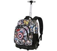 Marvel Capitán América Comic-Mochila Trolley GTS FAN, Multicolor, 32 x 47 cm, Capacidad 30 L