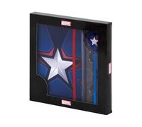 Marvel Capitán América Courage-Caja Regalo con Diario y Bolígrafo Fashion, Azul