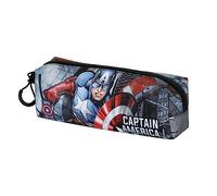 Marvel Capitán América Defender-Estuche Portatodo Cuadrado FAN 2.0, Multicolor, 21 x 8 cm