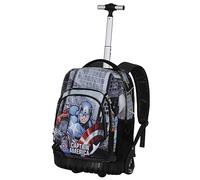 Marvel Capitán América Defender-Mochila Trolley GTS FAN, Multicolor, 32 x 47 cm, Capacidad 39 L