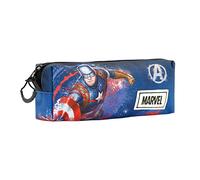 Marvel Capitán América Full-Estuche Portatodo Cuadrado FAN, Azul, 21 x 8 cm
