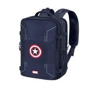 Marvel Capitán América Gears-Mochila Mercury Viaje Cabina Avión 40x20x25cm, Azul, Capacidad 20 L