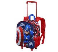 Marvel Comics Mochila con ruedas Capitán América Patriot 3D Pequeña Multicolor 26 x 34 cm 7 L