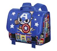 Marvel Capitán América Punch-Mochila Cartable 2.0, Azul, 38 x 30 cm, Capacidad 13.5 L
