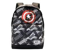 Marvel Capitán América Scratches-Mochila HS FAN, Gris, 30 x 43 cm, Capacidad 22 L