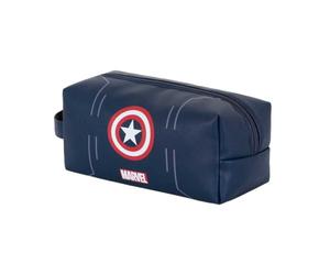 Marvel Capitán América Starshield-Neceser de Viaje Brick Plus, Azul Oscuro, 27 x 13 cm