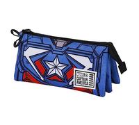 Marvel Capitán América Tekk Costume-Portatodo Triple FAN 2.0, Azul, 23 x 11 cm