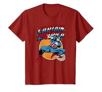 Marvel Captain America Avengers Shield Camiseta, Niños, Arándano, 2 años