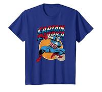 Marvel Captain America Avengers Shield Camiseta, Niños, Azul Real, 6 años