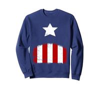 Marvel Captain America Classic Avengers Halloween Costume Sudadera, Unisex para Adultos, Azul Marino, S