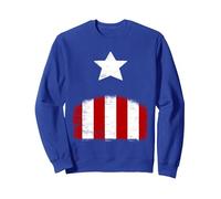 Marvel Captain America Classic Avengers Halloween Costume Sudadera, Unisex para Adultos, Azul Real, S