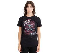 Marvel Captain America Retro Japanese Strike Camiseta de Mujer, Negro, M