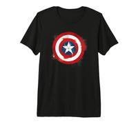 Marvel Captain America Spray Paint Shield Logo First Avenger Camiseta Premium